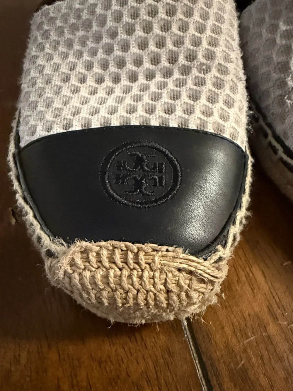 Tory Burch Black and White Colorblock Espadrilles Sz 9.5
